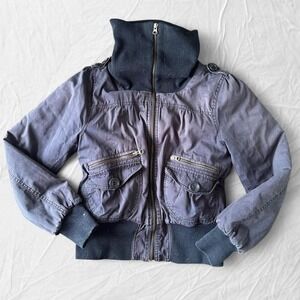 Y2K H&M quilted bomber jacket